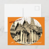 Personnalisable Souhaite que vous soyez ici carte  (Devant / Derrière)