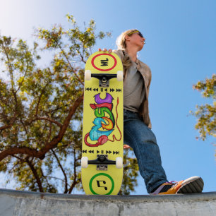 Personnalisable très coloré MUSIQUE Skateboard