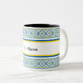 Personnalisable ukrainien Vyshyvanka broderie Mug (Devant droit)