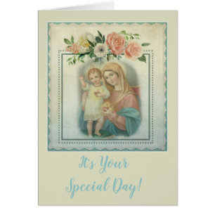 Personnalisable Vierge Marie avec Baby Jesus