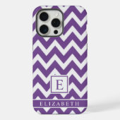 Personnalisable Violet foncé violet blanc Chevron (Verso)