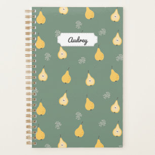 Personnalisable Yellow Pear Motif sans couture