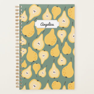 Personnalisable Yellow Pear Motif sans couture