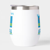 Personnalisation bleue du drapeau d'Aruba et d'Aru (Droite)