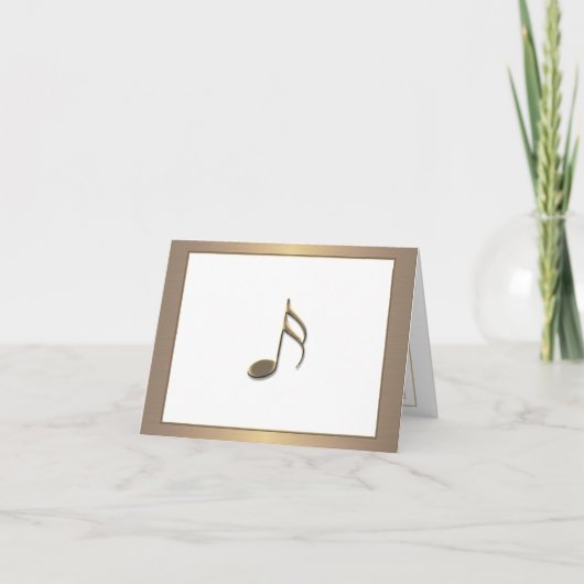 Personnalisation de la carte Gold Music Note 3D à (Devant)