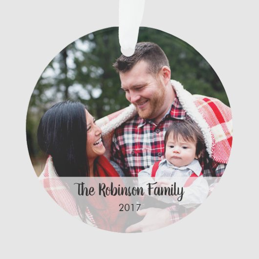 Personnalisation de l'ornement acrylique photo (devant)