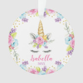Personnalisation de l'Unicorne florale d'aquarelle (devant)