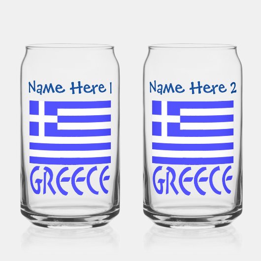 Personnalisation Grèce et Drapeau Grec Bleu (Recto)