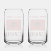 Personnalisation rouge du drapeau albanais (Verso)