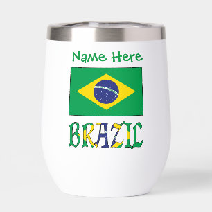 Personnalisation verte du Brésil et du drapeau bré