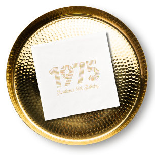 Personnalisé 1975 50e Anniversaire Foil empilé ser