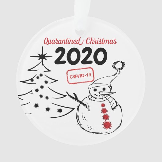 Personnalisé 2020 Covid Arbre de Noël (devant)
