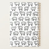 Personnalisé 2022 Mignons moutons non daté mensuel (Dos)