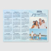 Personnalisé 2026 Calendrier Magnet Deux Photo Col (Devant)