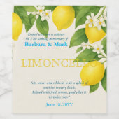 Personnalisé 25e anniversaire Limoncello Étiquette (Étiquettes simples)