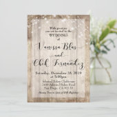 Personnalisé 2 Faire-part de mariage en bois Brown (Debout devant)