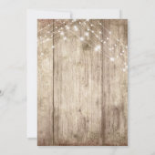 Personnalisé 2 Faire-part de mariage en bois Brown (Dos)