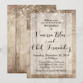 Personnalisé 2 Faire-part de mariage en bois Brown (Devant / Derrière)