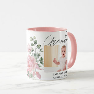 Personnalisé 2 Photo Bébé Grand-mère Mug