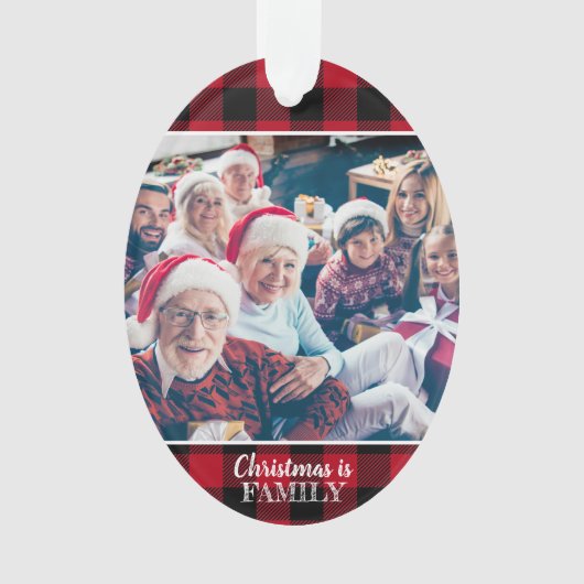 Personnalisé 2 Photo Rustique Rouge Buffalo Plaid  (devant)