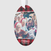 Personnalisé 2 Photo Rustique Rouge Buffalo Plaid  (devant)