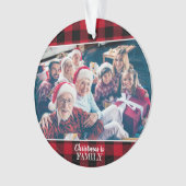 Personnalisé 2 Photo Rustique Rouge Buffalo Plaid (devant)