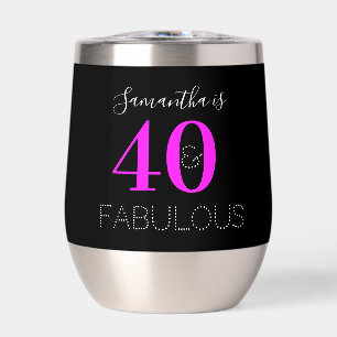 Personnalisé 40e anniversaire Neon Pink Party Favo