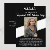 Personnalisé 40e Invitation de fête d'anniversaire (Devant / Derrière)