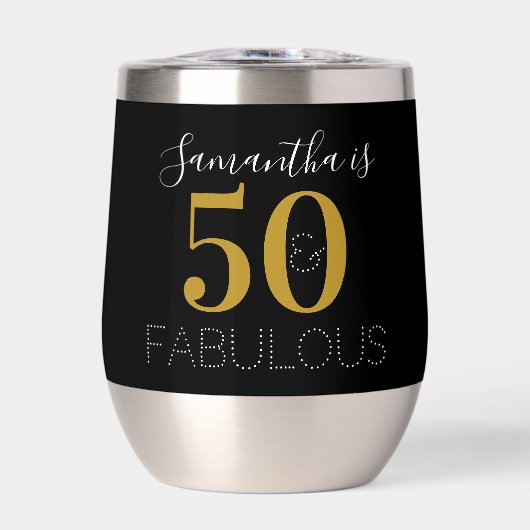 Personnalisé 50 et fabuleux Gold Black Anniversair (Avant)