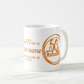 Personnalisé 50e anniversaire Fabuleux café Mug (Devant droit)