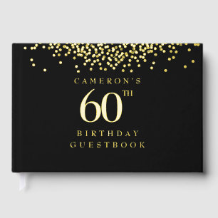 Personnalisé 60e anniversaire élégant or noir