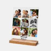 Personnalisé 9 Photo Collage Modèle pour couples (Angle)