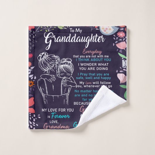 Personnalisé À La Couverture De Ma Petite-Fille (Gant de toilette)