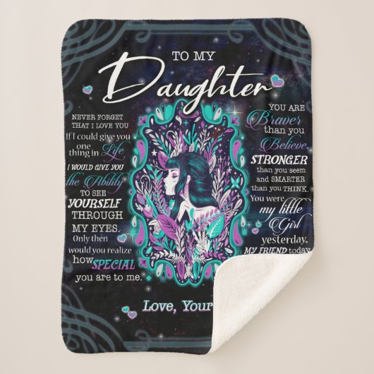 Personnalisé À Ma Couverture Fille, (Devant)