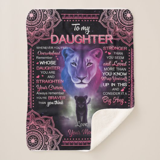 Personnalisé À Ma Couverture Fille, (Devant)