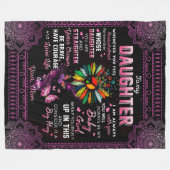 Personnalisé À Ma Fille Couverture Papillon, (Devant (Horizontal))