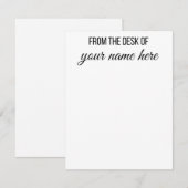 Personnalisé à partir du bureau des Cartes pour no (Devant / Derrière)