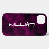 Personnalisé Abstrait violet iPhone Coque dur (Verso (horizontal))