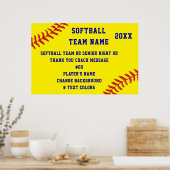 Personnalisé, Affiches de softball, Softball Senio (Cuisine)