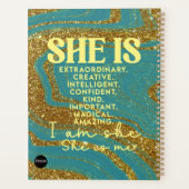 Personnalisé Africain Américain Femme Planner (Dos)