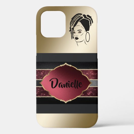 Personnalisé African Queen iPhone 12 Coque (Verso)