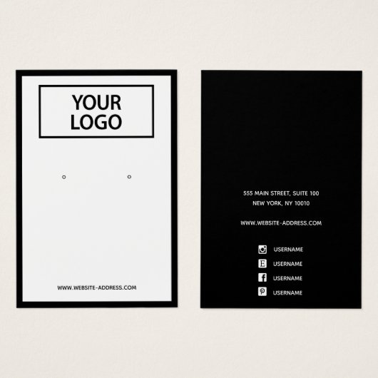 Personnalisé Ajouter Logo Écran de bijoux à oreill (Devant & derrière)