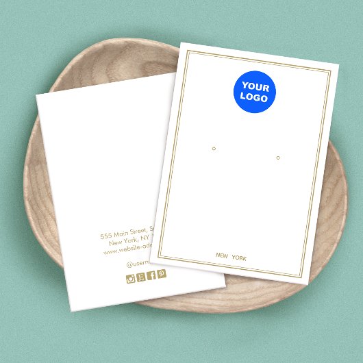 Personnalisé Ajouter Logo Écran de bijoux à oreill