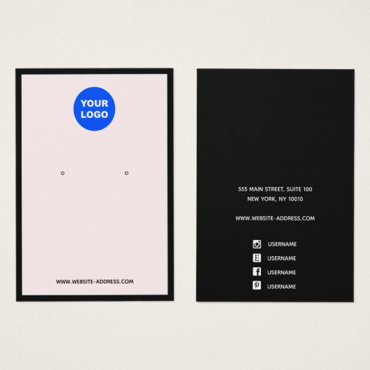 Personnalisé Ajouter Logo Écran de bijoux d'oreill (Devant & derrière)