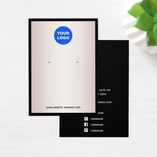 Personnalisé Ajouter Logo Rose Gold Écouter Bijoux (Bureau)