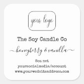 Personnalisé ajouter votre logo étiquette de bougi (Devant)