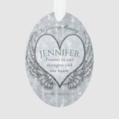 Personnalisé Ange Heart and Wings Memorial (dos)