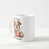 Personnalisé Anglais Bulldog Coffee Mug cadeau amu (Devant gauche)