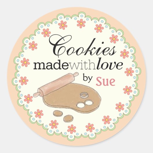 Personnalisé Année 'Round Pastel Cookie Stickers C (Devant)