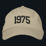 Personnalisé Anniversaire 50e anniversaire Cadeau<br><div class="desc">Fêtez un jalon dans le style avec ce casquette de baseball brodé personnalisé, customisé avec votre année de naissance! Parfait pour un 50ème anniversaire, ce casquette fait un cadeau réfléchi et unique pour quiconque tourne le grand 5-0. Ajoutez leur année de naissance ou le texte personnalisé pour créer un souvenir...</div>